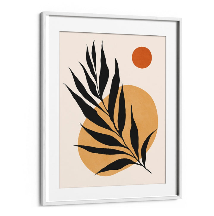 Vibrant WATERCOLOR VIII, BOHO ART PAINTINGS featuring bold leaves and warm hues, perfect for home decor.