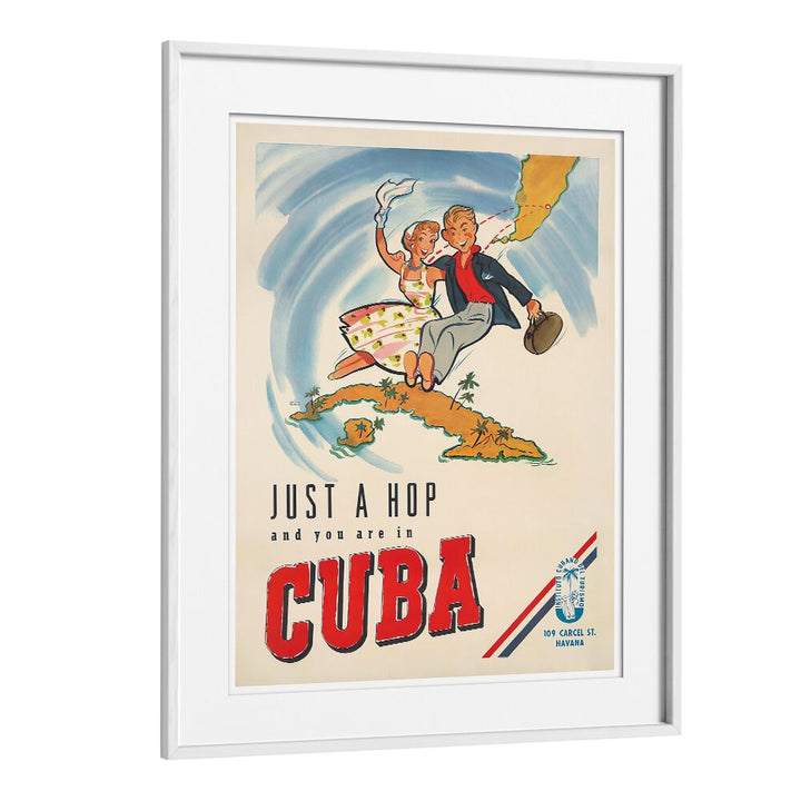 CUBA I, VINTAGE TRAVEL POSTERS showcase a vibrant design capturing Cuba's allure, perfect for home or office decor.