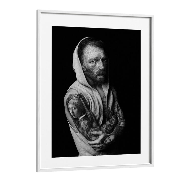 Van Gogh Tattoo, Altered Art Prints blend classic art with modern tattoo aesthetics for a unique wall decor.