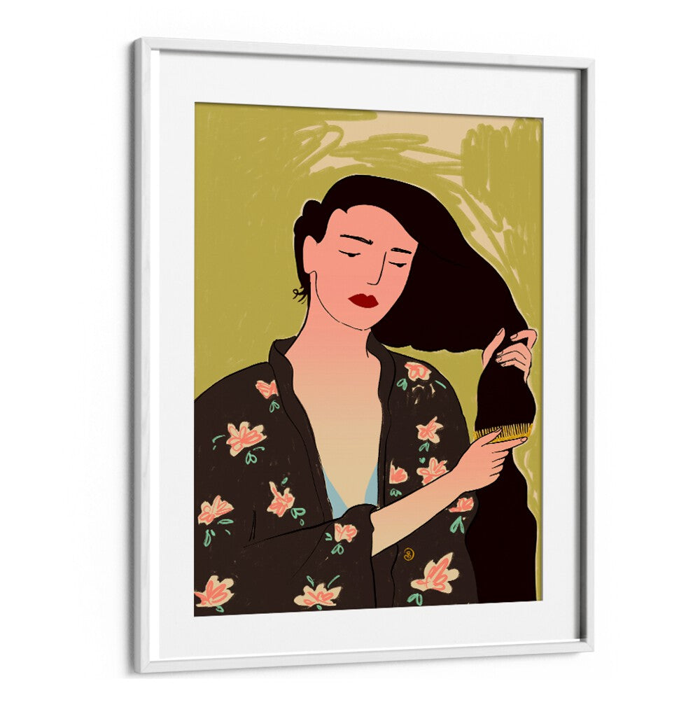 Vibrant art print showcasing a self-care ritual, perfect for uplifting your space and embracing positivity.