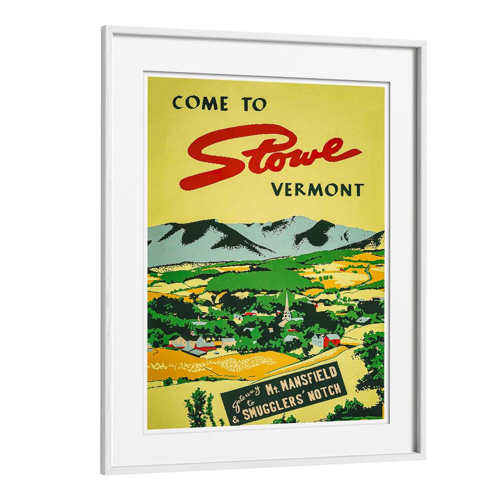Stunning Vermont Vintage Travel Posters showcasing the charm of Stowe's landscapes and heritage for home decor.