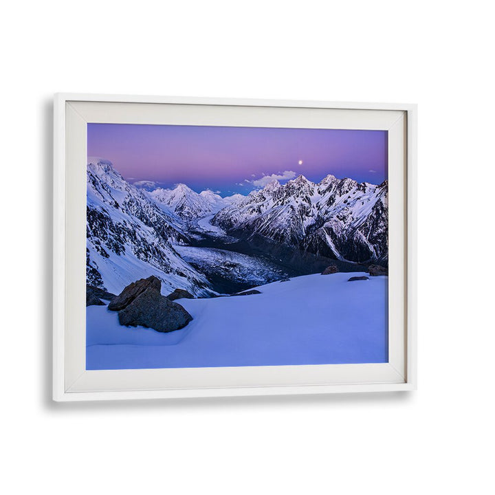 Serene mountain landscape in stunning hues, perfect for A STATE OF TRANQUILITY, PHOTOGRAPHY PRINTS decor.