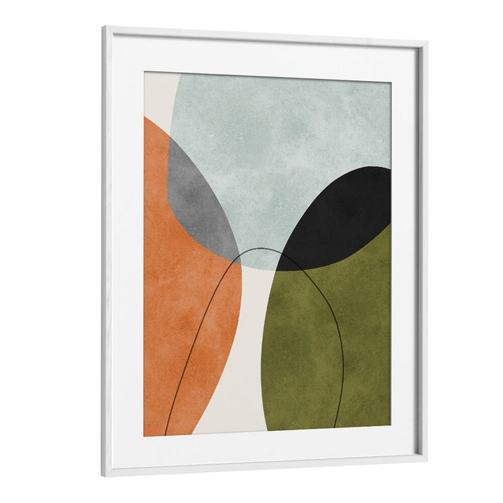 Modern abstract painting "ABSTRACT SHAPES IX" features vibrant colors, perfect for transforming your living space.