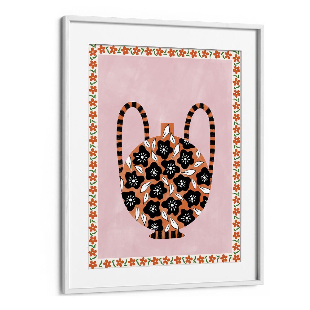 Exquisite BOTANICAL VASE, FLORAL FLOWER PAINTINGS by Elena Ristova, perfect for a tranquil, stylish space.