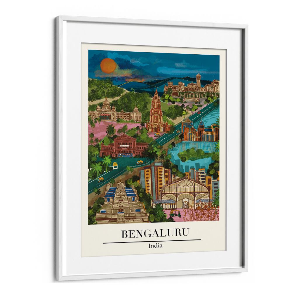 Vibrant Bengaluru Travel Posters by Saumya Agarwal showcasing the city's culture and energy in stunning artwork.