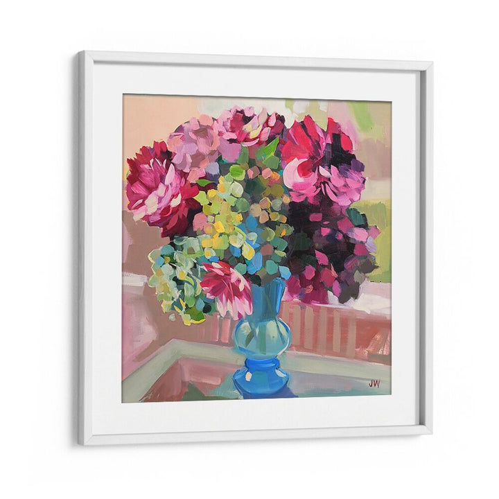 Vibrant SOUTH CAROLINA, FLORAL FLOWER PAINTINGS showcase abstract blossoms, perfect for brightening any room.