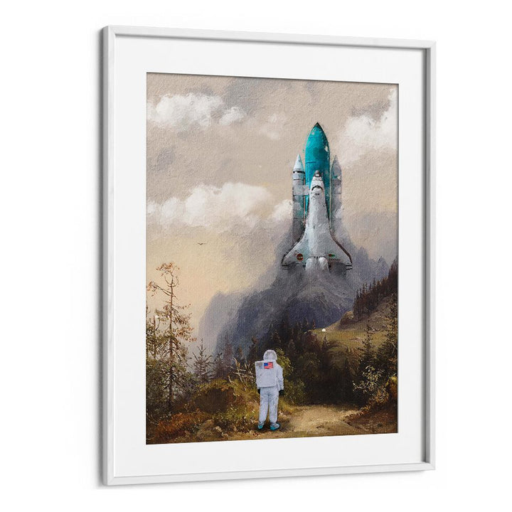 Surreal "Missed the Shuttle" altered art print by Dikhotomy, perfect for transforming your space with imagination.