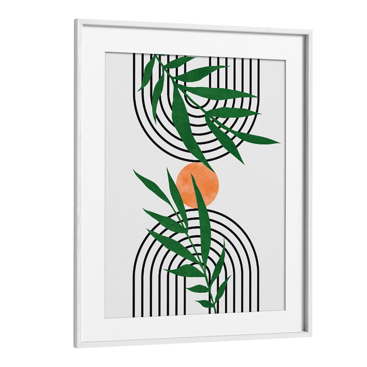 Watercolor LEAVES VI, BOHO ART PAINTINGS showcasing lush green leaves and abstract design, perfect for nature lovers.