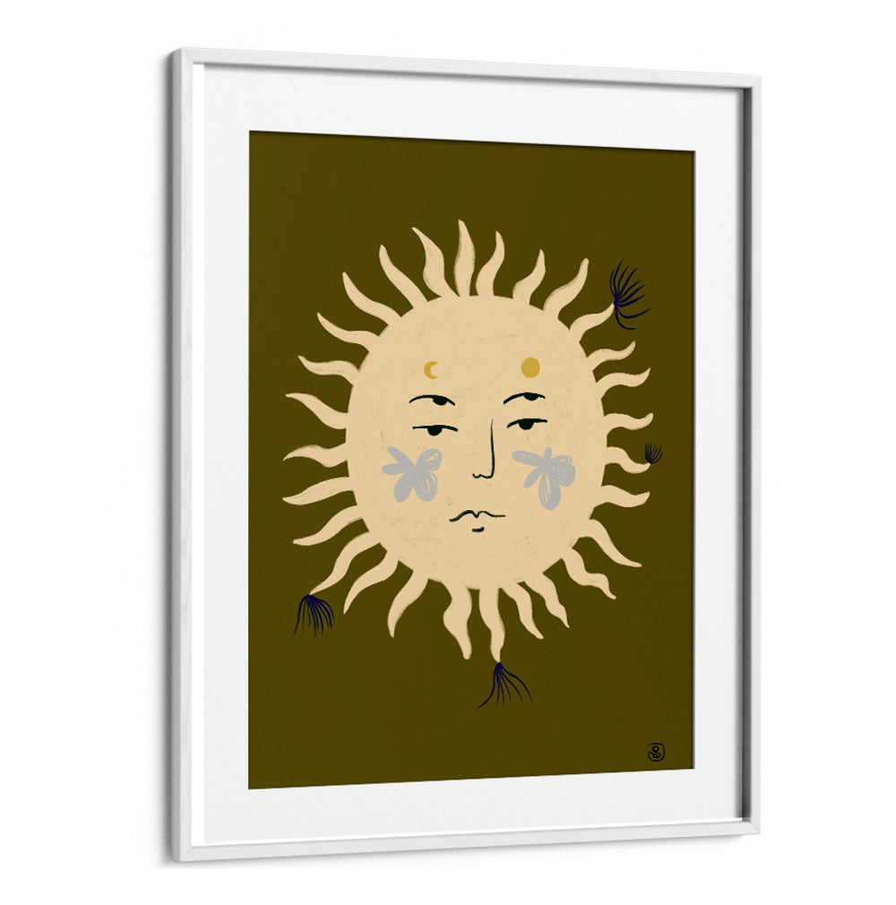 Stylish OLIVE SUN, ZODIAC poster, perfect for enhancing any living space with mystical artistry.