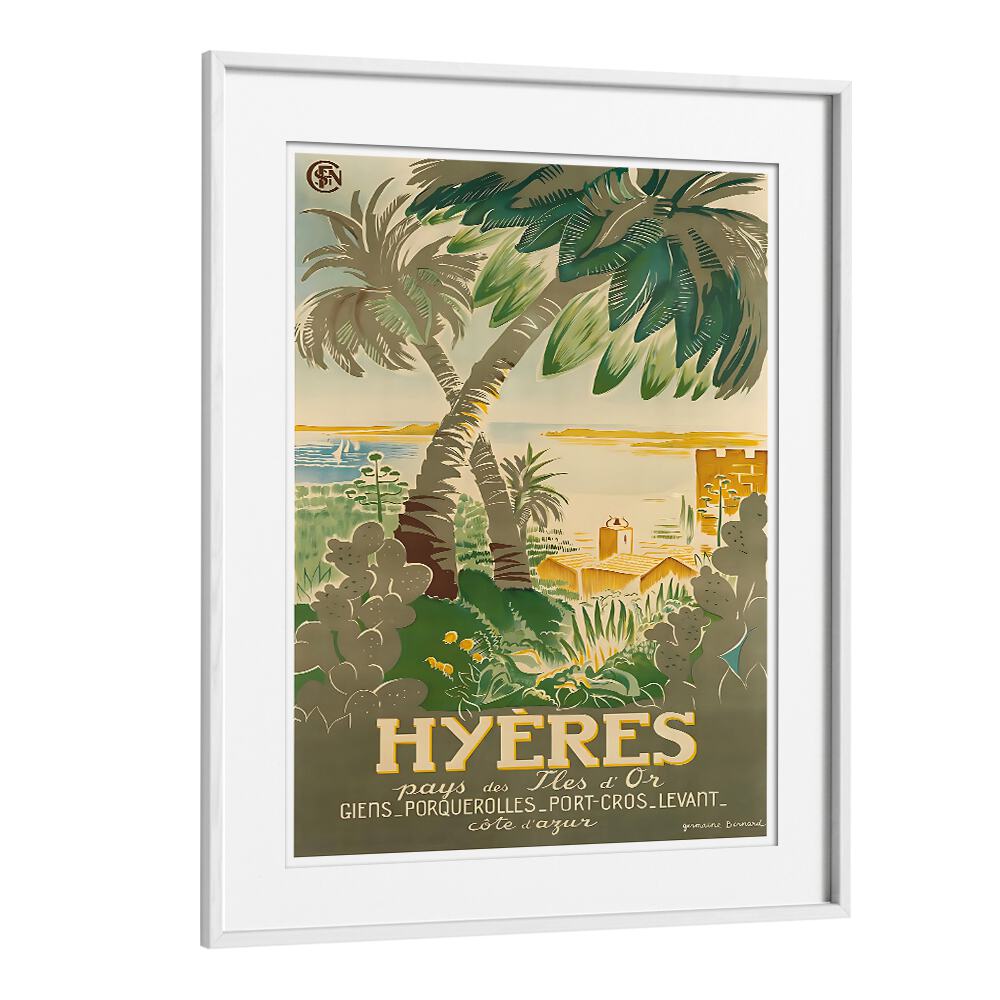 Capture the charm of Hyères with these stunning HYERES, VINTAGE TRAVEL POSTERS, perfect for any travel-inspired decor.