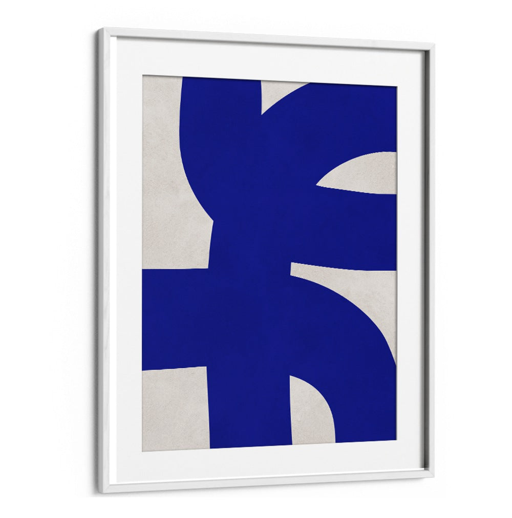 Stunning blue abstract painting, UNDULATING CURVES V, elevates modern aesthetics in any contemporary home.