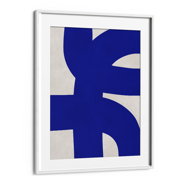 Stunning blue abstract painting, UNDULATING CURVES V, elevates modern aesthetics in any contemporary home.