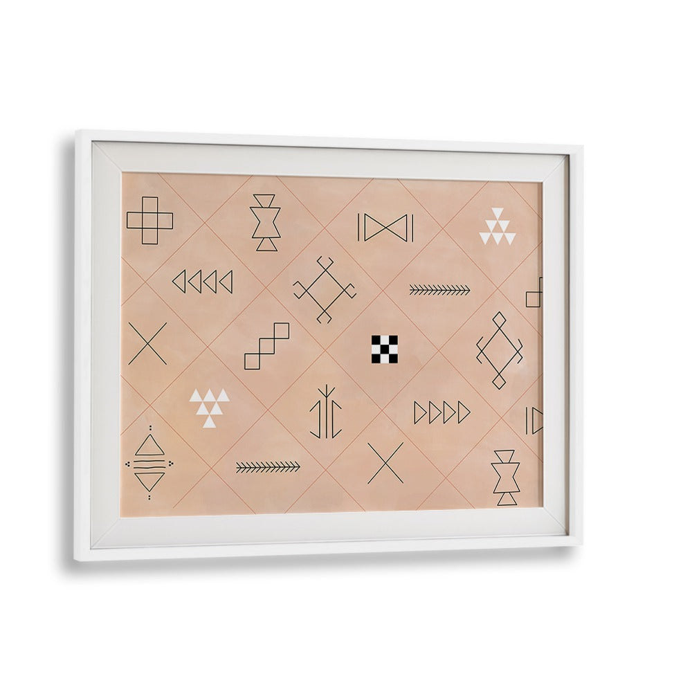 Stunning SYMBOLS, BOHO ART PAINTINGS featuring geometric designs, perfect for modern decor by Elena Ristova.