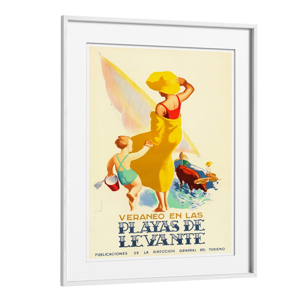 Bright and nostalgic VERANEO EN LAS, VINTAGE TRAVEL POSTERS capture the essence of summer adventures by the sea.