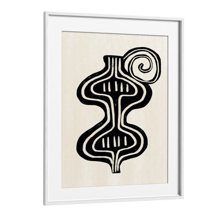 Stylish BOHO I, BOHO ART PAINTINGS featuring a unique black and white abstract design, perfect for modern decor.
