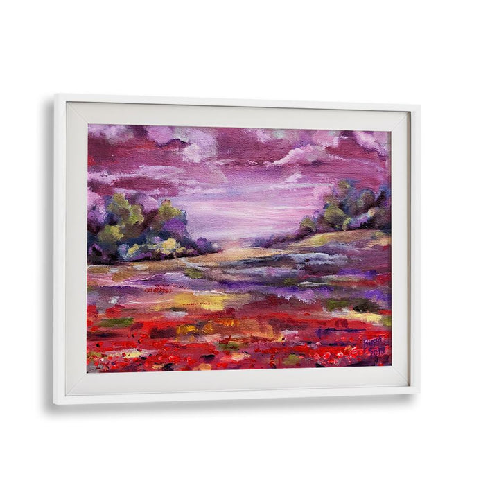Vibrant PURPLE LANDSCAPE PAINTINGS featuring rich hues and serene scenery, perfect for transforming your space.