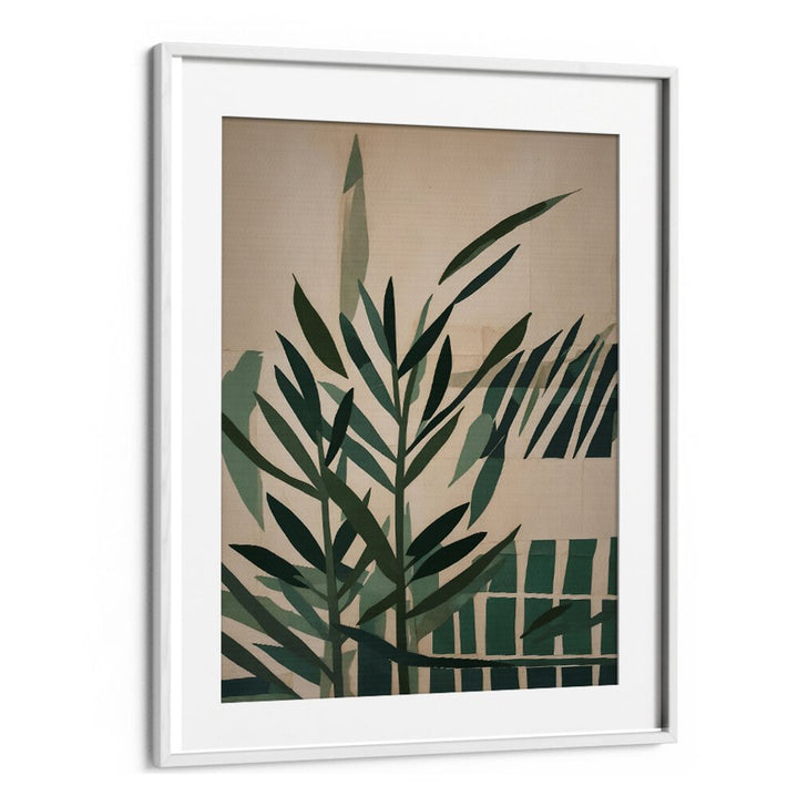 Elegant PAPER CUT GREEN LEAVES II, FLORAL FLOWER PAINTINGS, showcasing intricate designs and vibrant greens for your decor.