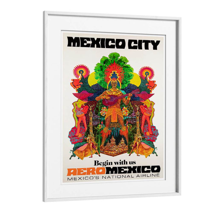 Vibrant MEXICO CITY II, VINTAGE TRAVEL POSTERS showcasing rich culture, perfect for any home décor. Transform your space!