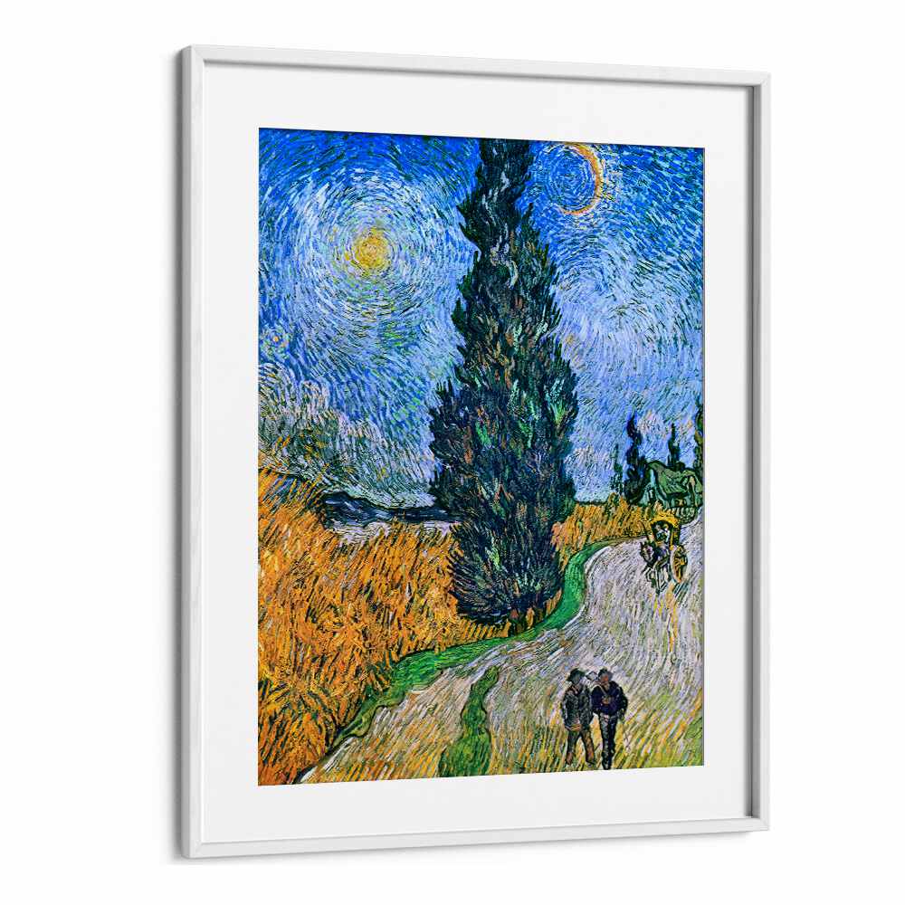 VINCENT VAN GOGH'S ROAD WITH CYPRESS AND STAR (1890) ,  VINTAGE PAINTINGS