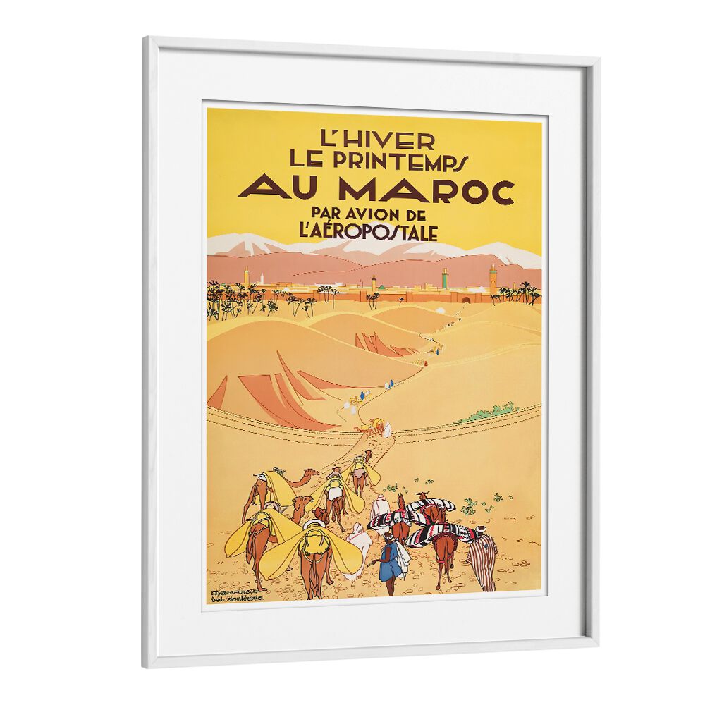 Explore the charm of AVIATION AEROPOSTALE, VINTAGE TRAVEL POSTERS with this vibrant Moroccan travel art piece.