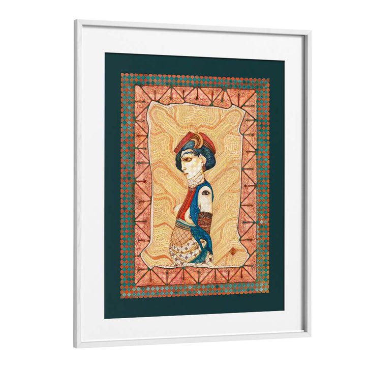 Colorful artwork featuring "MARIA II, PORTRAITS" framed elegantly, perfect for enhancing your space.