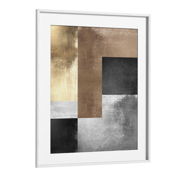 Sophisticated GOLD TEXTURES IV, GEOMETRIC ART PRINTS blend gold and silver for a stunning decor transformation.