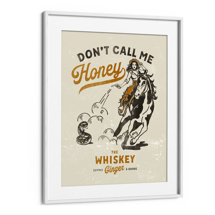 Bold Western art featuring a cowgirl on horseback, embodying strength with HONEY II, COWBOY spirit. Perfect for unique decor.
