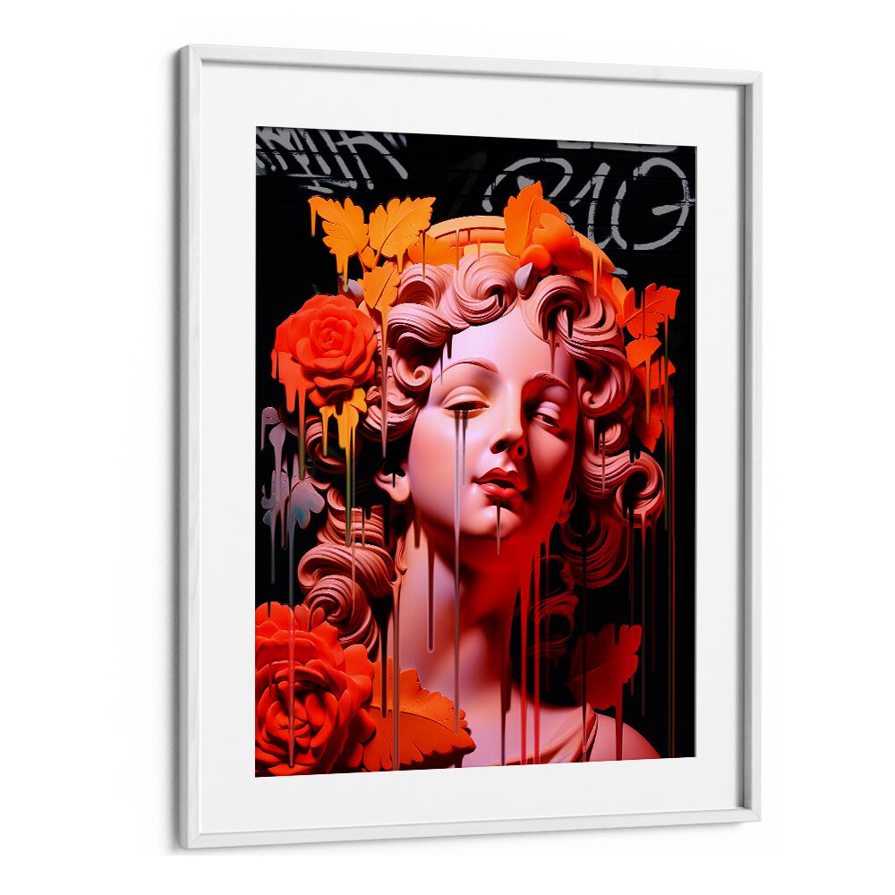 VANDAL PERSEFONE, ALTERED ART PRINTS by DIKHOTOMY features a vibrant, creative depiction of a classical figure.