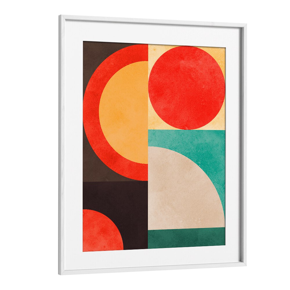 Colorful geometric design featuring circles, perfect for modern decor. CIRCLES IN HARMONY VIII, GEOMETRIC ART PRINTS.