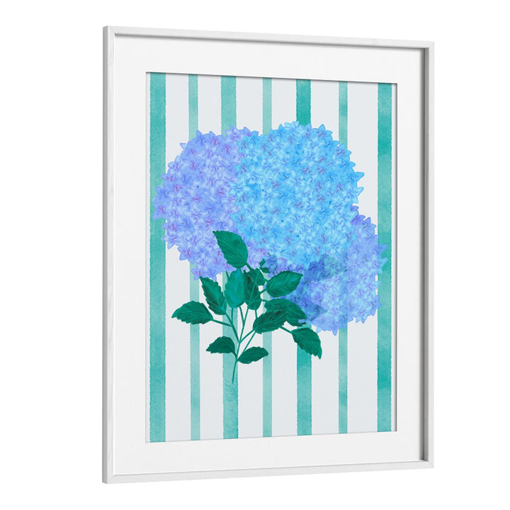Stunning BLUE HYDRANGEA, FLORAL FLOWER PAINTINGS, perfect for adding tranquility to your space with vibrant blue blooms.