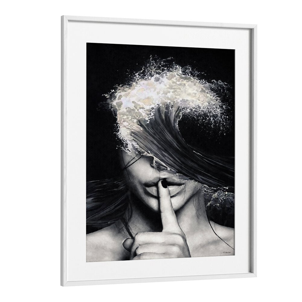 Surreal art print "Secrets and Waves" by Underdott, blending dreams and reality in a captivating design.