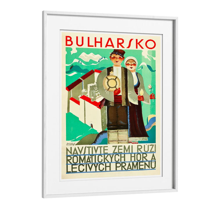 BULHARSKO, VINTAGE TRAVEL POSTERS showcase Bulgaria's charm with vibrant art celebrating its picturesque landscapes.