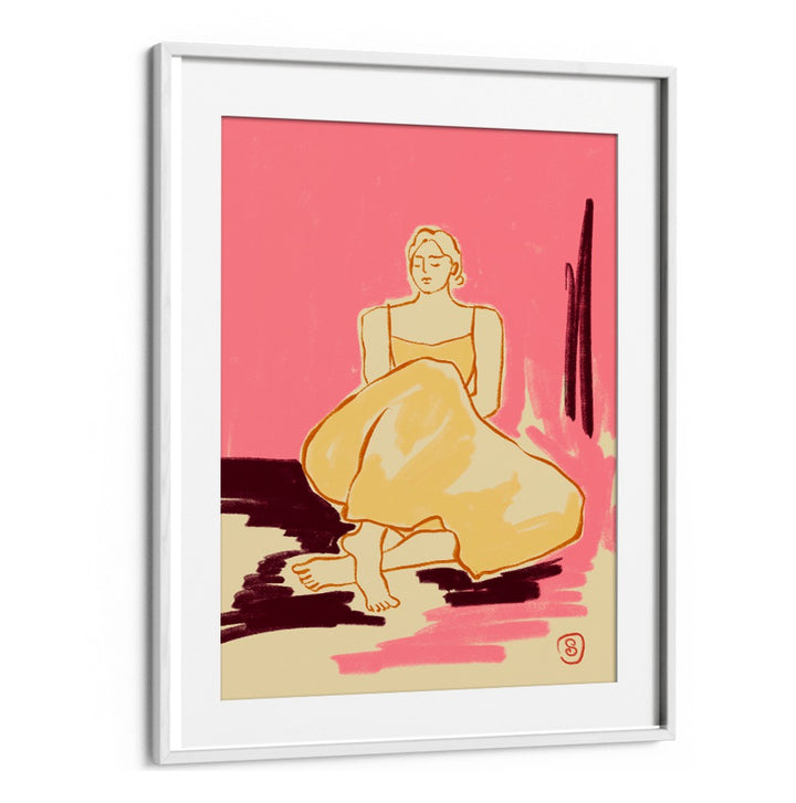 Vibrant PINK DREAM art print showcasing a stylish figure, perfect for adding energy to any space. Enhance your decor!