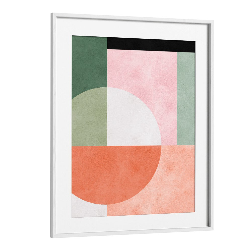 Colorful geometric shapes in GEOMETRIC HARMONY III, a stunning art print for modern decor. Perfect for any space!
