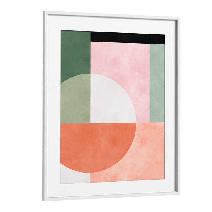 Colorful geometric shapes in GEOMETRIC HARMONY III, a stunning art print for modern decor. Perfect for any space!