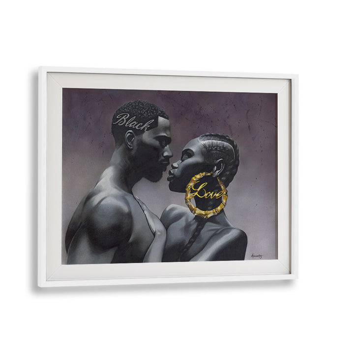 Discover BLACKLOVE, AFRICAN ART PAINTINGS featuring a stunning portrayal of love and elegance in unique artistry.