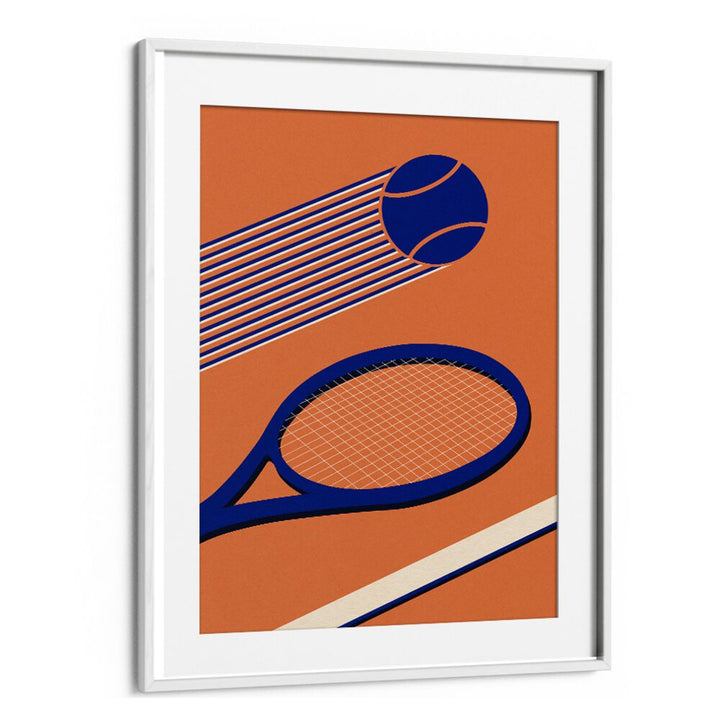 Retro TENNIS 80'S, SPORTS POSTERS featuring a vibrant design with a tennis racket and ball, perfect for nostalgic decor.