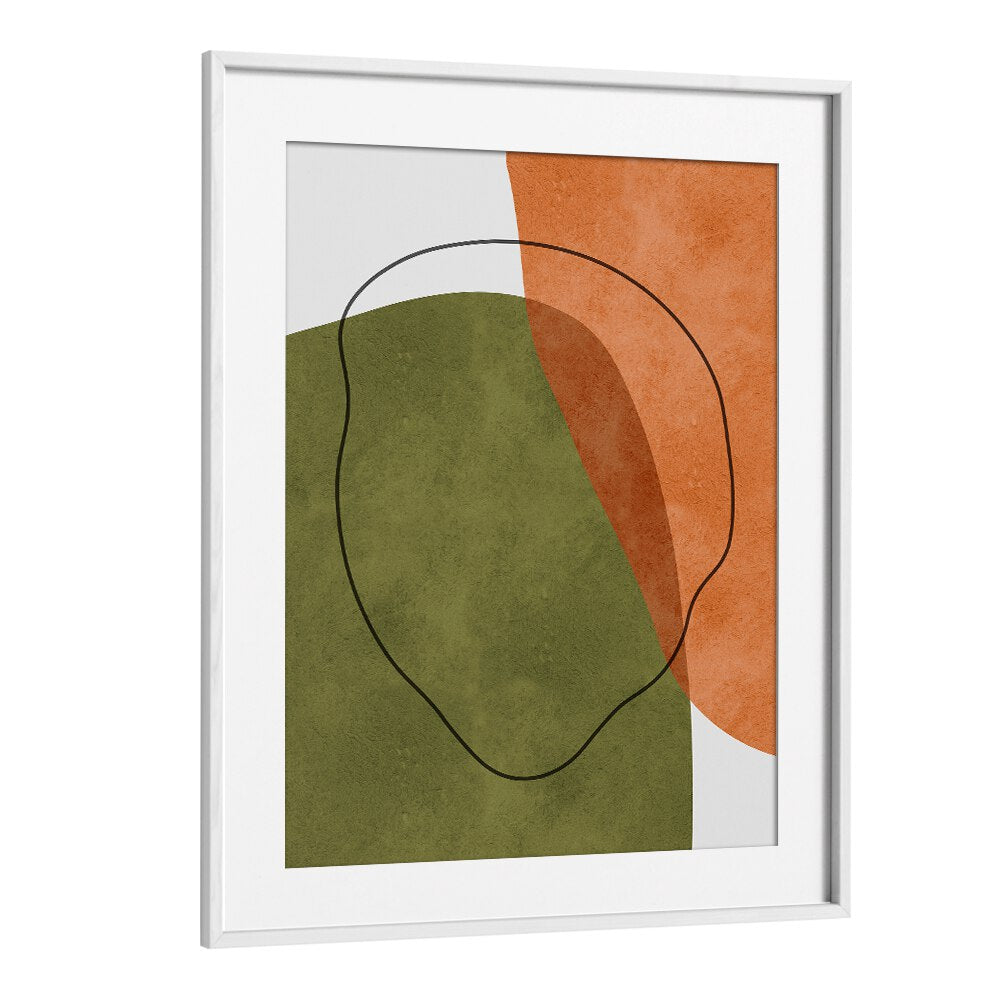 Stylish ABSTRACT SHAPES VII, ABSTRACT PAINTINGS in earthy tones enhances any modern living space beautifully.