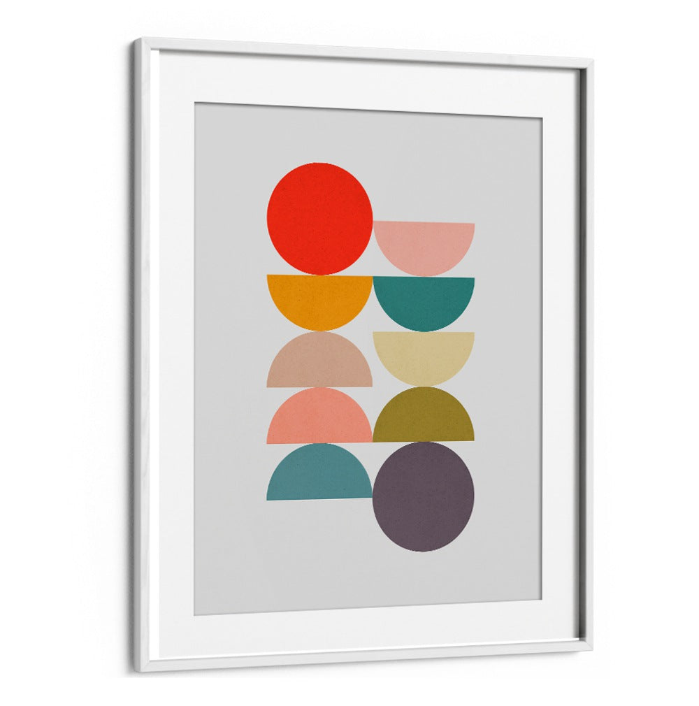 Colorful circles in HARMONY, GEOMETRIC ART PRINTS bring balance and tranquility to your modern space.
