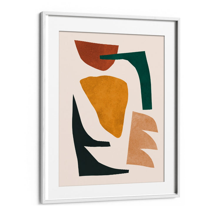 Colorful geometric shapes in elegant framing showcase EXPRESSIVE VI, GEOMETRIC ART PRINTS for modern decor.
