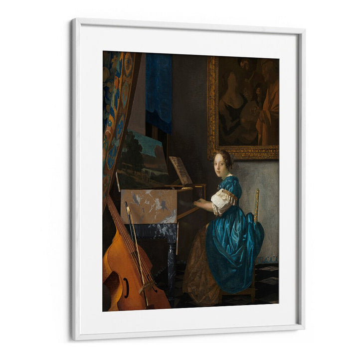 YOUNG WOMAN SEATED , VINTAGE PAINTINGS