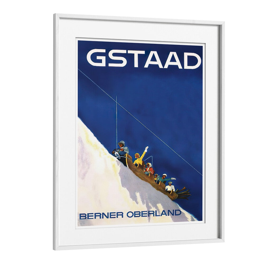 GSTAAD III, VINTAGE TRAVEL POSTERS showcase the charm of Gstaad, transforming your space with nostalgic alpine art.