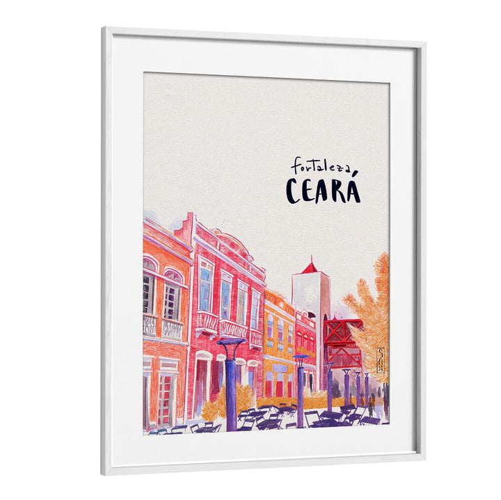 Colorful FORTALEZA, TRAVEL POSTERS showcasing vibrant architecture and charm of Fortaleza, perfect for home decor.
