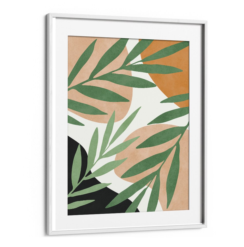 Vibrant TROPICAL V, BOHO ART PAINTINGS featuring lush greens and earthy tones, perfect for any nature lover's decor.