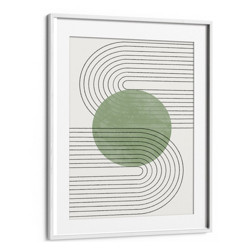 Stylish GREEN BALANCE NO.V, BOHO ART PAINTINGS, featuring abstract design with soothing green tones to enhance your decor.