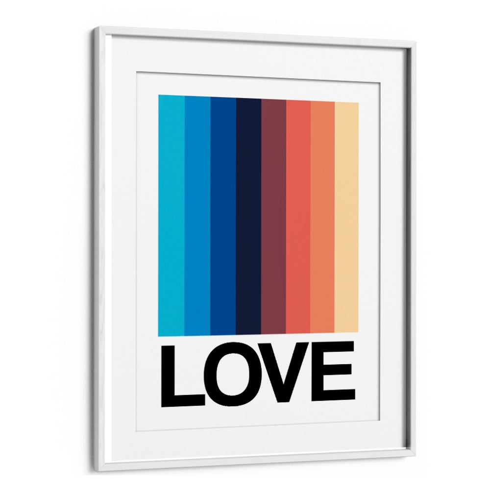 MIRROR STRIPE LOVE, QUOTES poster featuring vibrant stripes adds contemporary flair to any space.