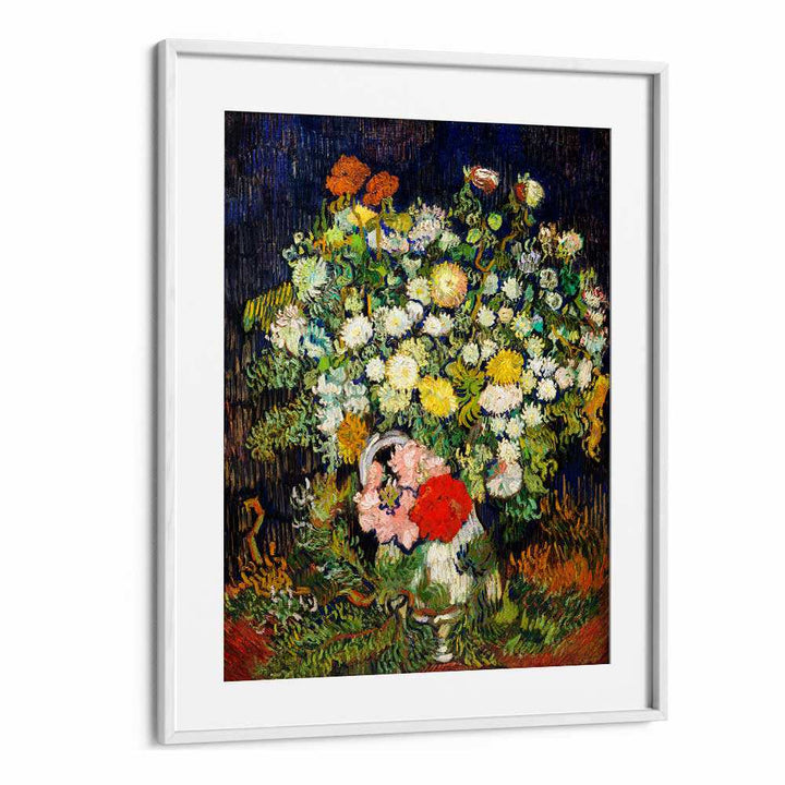 BOUQUET OF FLOWERS IN A VASE (1890) ,  VINTAGE PAINTINGS