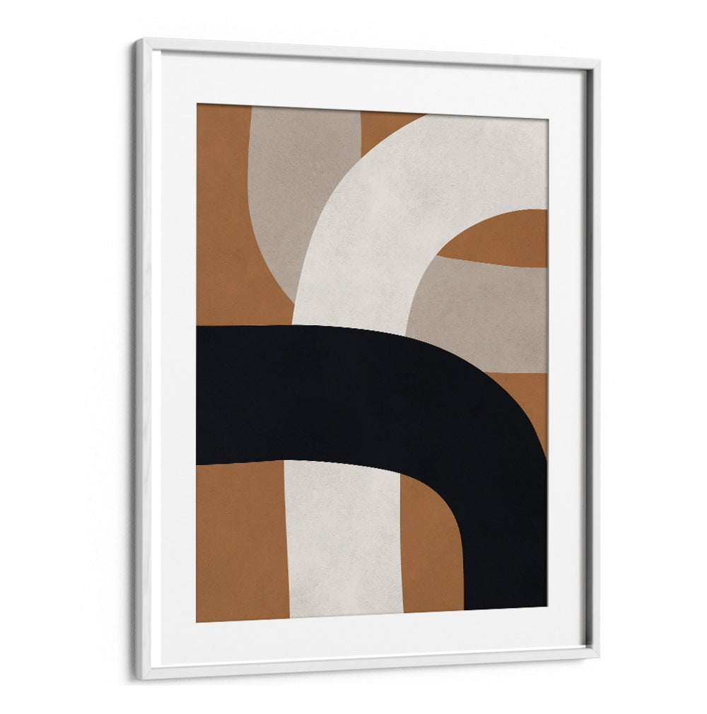 Stylish UNDULATING CURVES VIII, GEOMETRIC ART PRINTS showcase elegant design in rich colors, perfect for modern decor.
