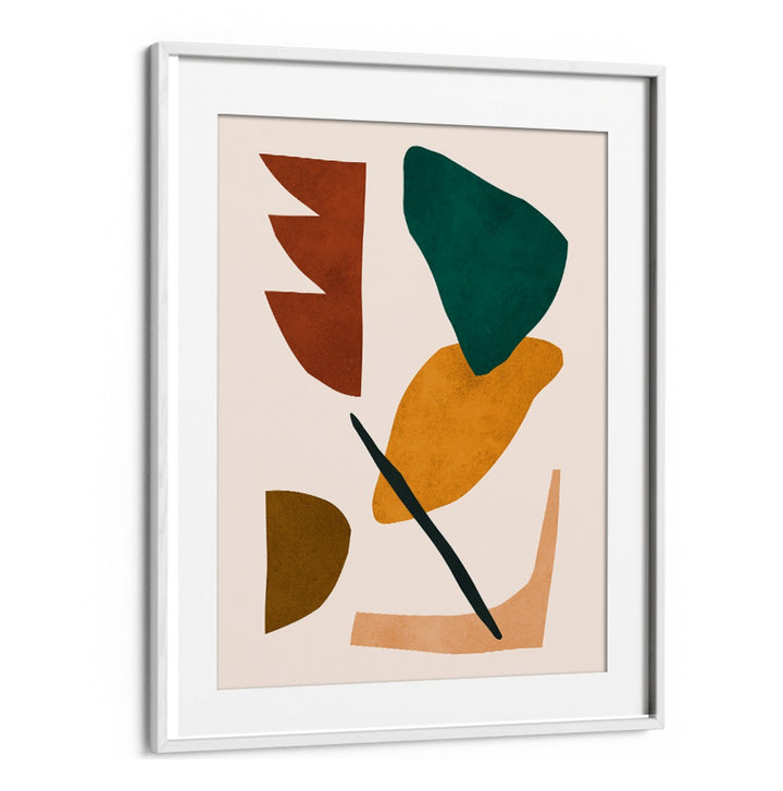 Colorful abstract design featuring shapes inspired by nature, perfect for your collection of EXPRESSIVE, BOHO ART PAINTINGS.