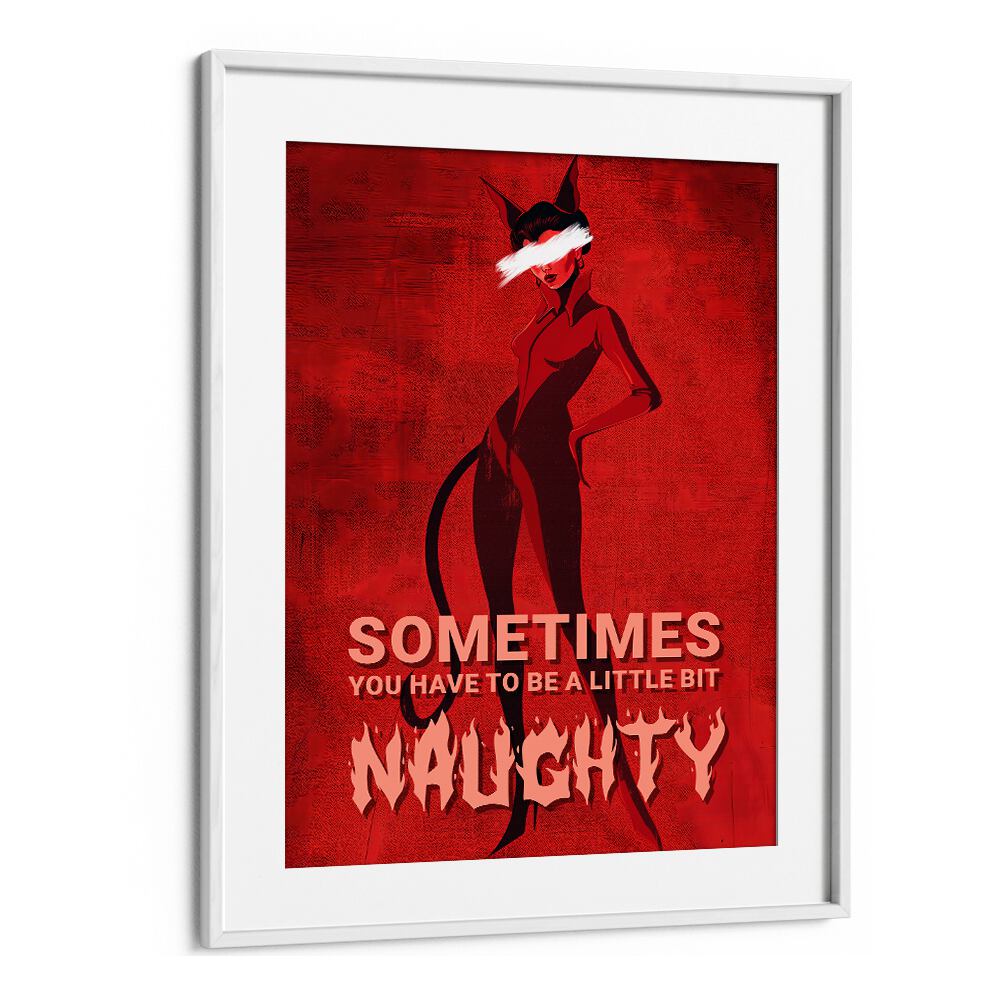 Vibrant "BE A LITTLE BIT NAUGHTY, FASHION POSTERS" wall art by Andreas Magnusson adds playful charm to decor.
